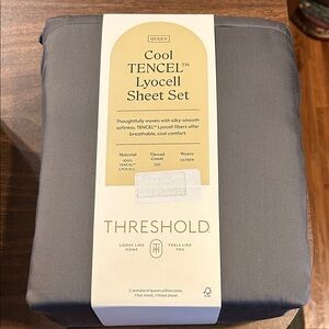 Threshold Cool TENCEL Lyocell Queen Sheet Set - Dark Gray